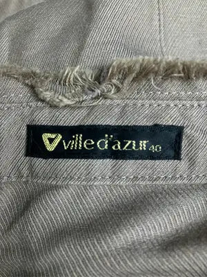 ville d'azur/ノーカラージャケット/ジャケット/アウター/ブラウン/40