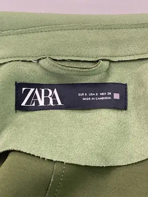 ZARA/ザラ/ステンカラーコート/ジャケット/アウター/グリーン/USA S