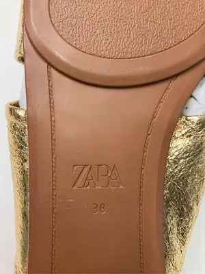 ZARA/ザラ/サンダル/シューズ/ゴールド/38