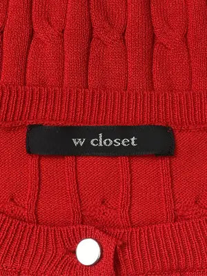 w closet/ダブルクローゼット/カーディガン/ボレロ/トップス/レッド/F