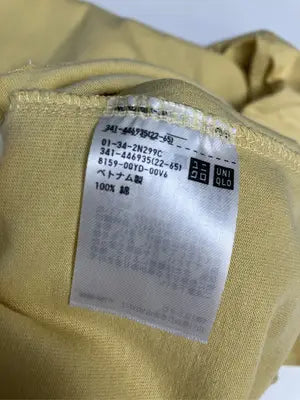 UNIQLO/ユニクロ/Tシャツ/カットソー/トップス/イエロー/L