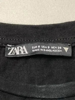 ZARA/ザラ/Tシャツ/カットソー/トップス/ブラック/S