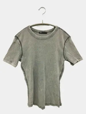 ZARA/ザラ/Tシャツ/カットソー/トップス/グレー/USA M