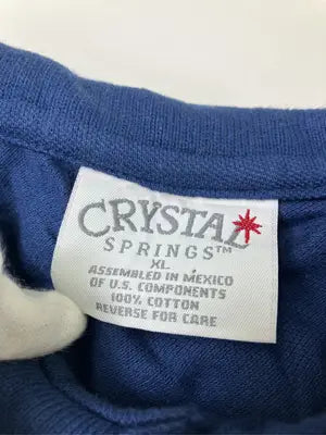 CRYSTAL/ポロシャツ/トップス/ブルー/XL