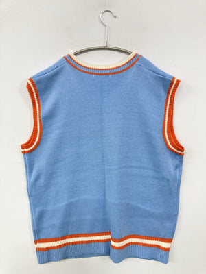 Fashion/ファッション/ベスト/トップス/スカイブルー