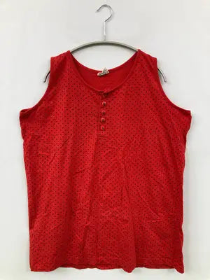 tricobel/タンクトップ/トップス/レッド/XL