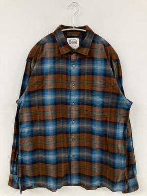 FLANNEL/フランネル/シャツ/ブラウス/トップス/ブラウン/S