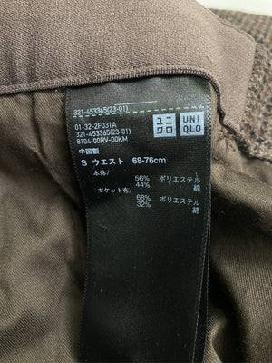UNIQLO/ユニクロ/スラックス/パンツ/ブラウン/S　ウエスト68-76cm