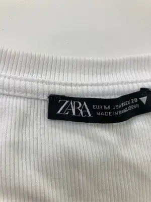 ZARA/ザラ/Tシャツ/カットソー/トップス/ホワイト/EUR M/USA M/MEX 28