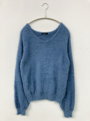 Rag Out/ラグアウト/ニット/セーター/トップス/スカイブルー/M