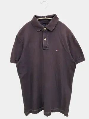TOMMY HILFIGER/トミーヒルフィガー/ポロシャツ/トップス/ブラック