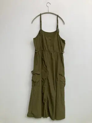 continuer de NICE CLAUP/コンティニューデナイスクラップ/ジャンパースカート/ワンピース/ドレス/カーキ/F