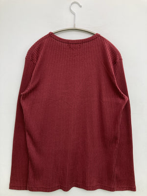 Tシャツ/カットソー/トップス/レッド/46