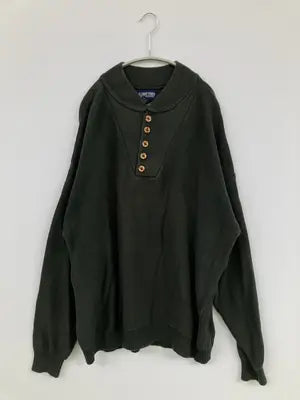 LANDS' END/ランズエンド/ニット/セーター/トップス/ブラック/MEN'S REGULAR L