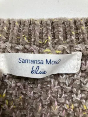 Samansa Mos2 blue/サマンサモスモスブルー/ニット/セーター/トップス/ブラウン/フリー