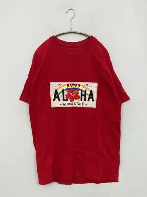 Hanes/ヘインズ/Tシャツ/カットソー/トップス/レッド/L