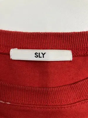 SLY/スライ/Tシャツ/カットソー/トップス/レッド/FREE