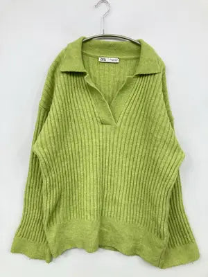 ZARA/ザラ/ニット/セーター/トップス/ライトグリーン/M