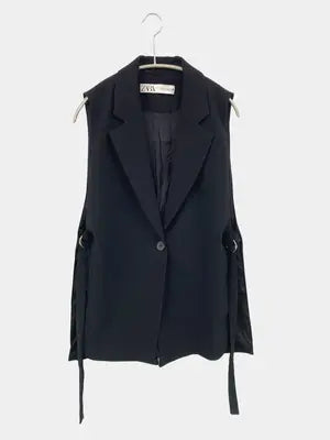 ZARA/ザラ/ベスト/トップス/ブラック/USA S