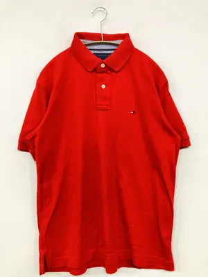 TOMMY HILFIGER/トミーヒルフィガー/ポロシャツ/トップス/レッド/L