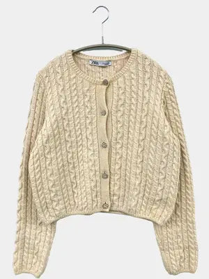 ZARA/ザラ/カーディガン/ボレロ/トップス/アイボリー/USA M