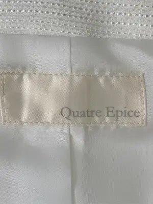 quatre epice/ノーカラージャケット/ジャケット/アウター/ホワイト/11AR
