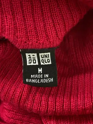 UNIQLO/ユニクロ/ニット/セーター/トップス/レッド/M