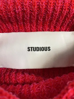 STUDIOUS/ステュディオス/ニット/セーター/トップス/レッド/FREE