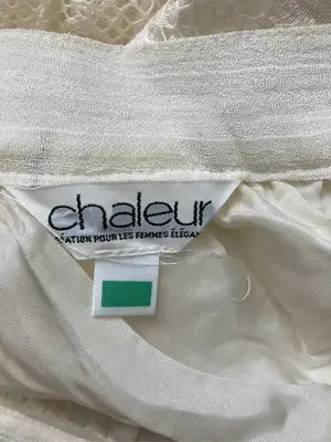 chaleur/ミモレ/半端丈スカート/スカート/アイボリー
