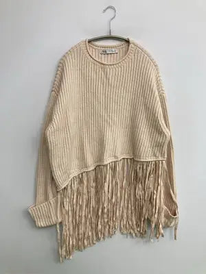 ZARA/ザラ/ニット/セーター/トップス/ベージュ/M-L