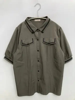 axes femme/アクシーズファム/シャツ/ブラウス/トップス/カーキ/M