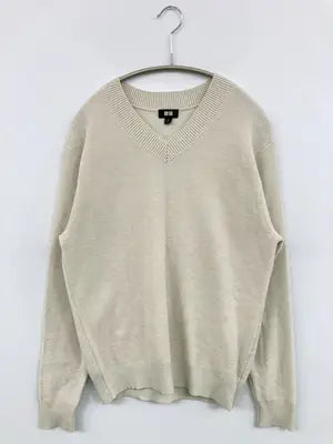 UNIQLO/ユニクロ/ニット/セーター/トップス/ベージュ/S