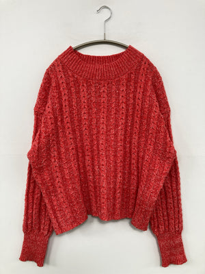 THE SHOP TK/ザショップティーケー/ニット/セーター/トップス/レッド/M