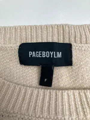 PAGEBOYLIM/ページボーイリム/ニット/セーター/トップス/ベージュ/F