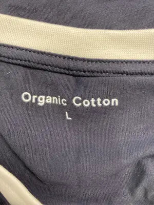 Organic Cotton/Tシャツ/カットソー/トップス/ネイビー/L