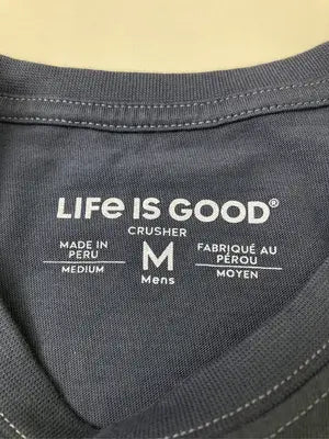 Life is good/Tシャツ/カットソー/トップス/ネイビー/M