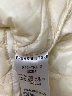 FREAK'S STORE/フリークスストア/ノーカラーコート/ジャケット/アウター/アイボリー/F