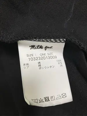 MILK FED./ミルクフェド/Tシャツ/カットソー/トップス/ブラック/ONE SIZE