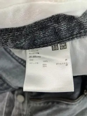 UNIQLO JEANS/ユニクロジーンズ/デニムパンツ/パンツ/ブラック/26 (66cm)