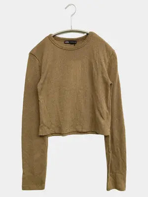 ZARA/ザラ/ニット/セーター/トップス/ブラウン/USA M