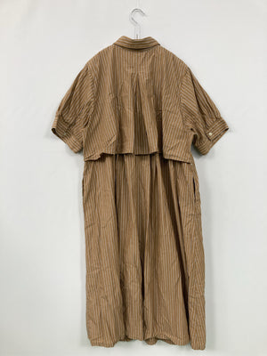 Sunny clouds/サニークラウズ/シャツワンピース/ワンピース/ドレス/ブラウン/3L