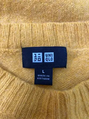 UNIQLO/ユニクロ/ニット/セーター/トップス/イエロー/L