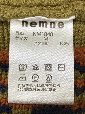 nemne/ネンネ/ニット/セーター/トップス/カーキ/M