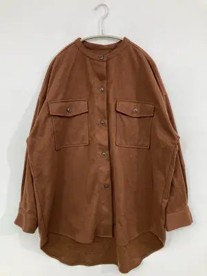 THE SHOP TK/ザショップティーケー/シャツ/ブラウス/トップス/ブラウン/L