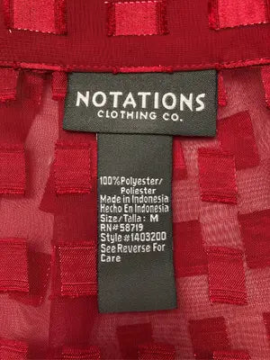 notations/シャツ/ブラウス/トップス/レッド/M