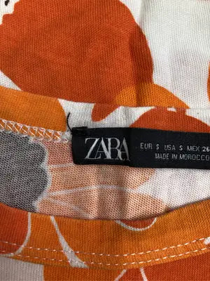 ZARA/ザラ/Tシャツ/カットソー/トップス/オレンジ/USA S