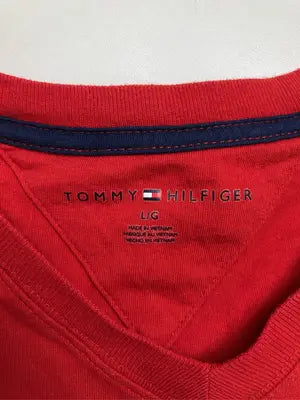 TOMMY HILFIGER/トミーヒルフィガー/Tシャツ/カットソー/トップス/レッド/L