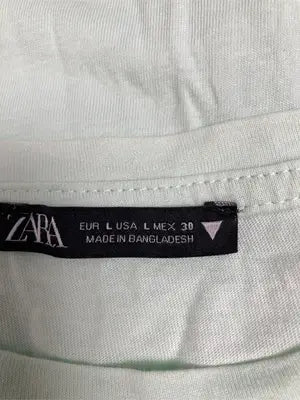 ZARA/ザラ/Tシャツ/カットソー/トップス/ライトグリーン/L