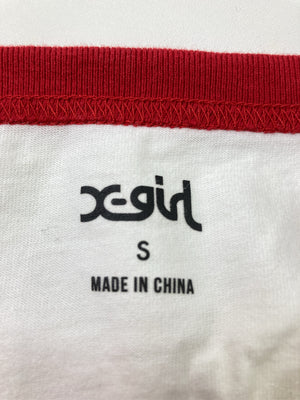 X-GIRL/エックスガール/Tシャツ/カットソー/トップス/ホワイト/S