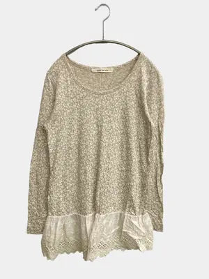 PUAL CE CIN/ピュアルセシン/Tシャツ/カットソー/トップス/ベージュ